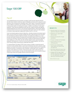 Sage 100 Payroll